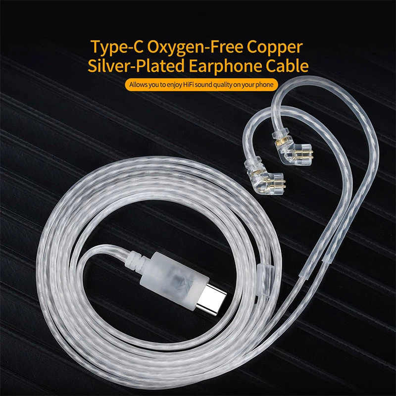 Usb C Earphone - كابل سماعات KZ من نوع OFC