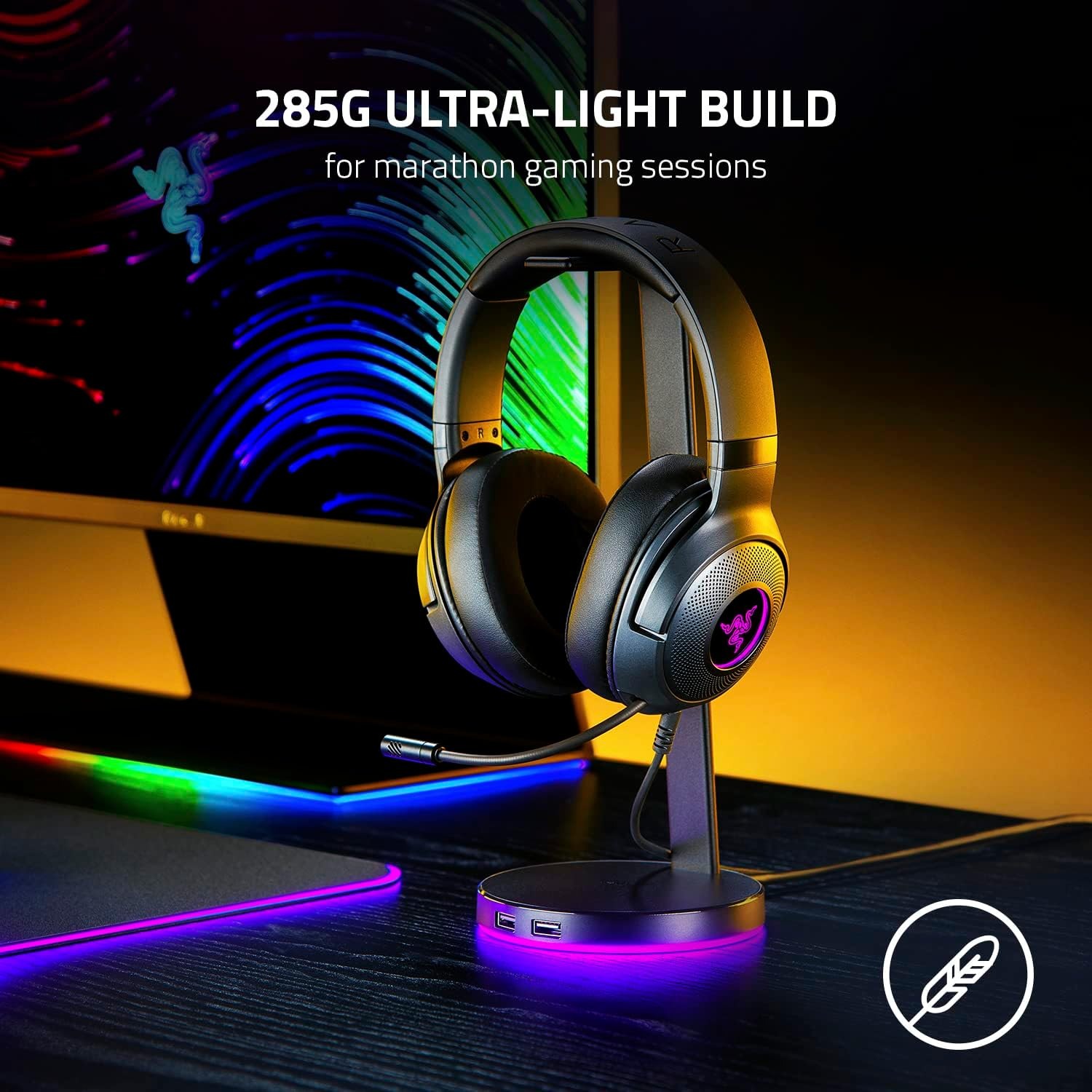 سماعة رأس للألعاب Razer Kraken - مراجعة Gaming Headset Rgb وسعره