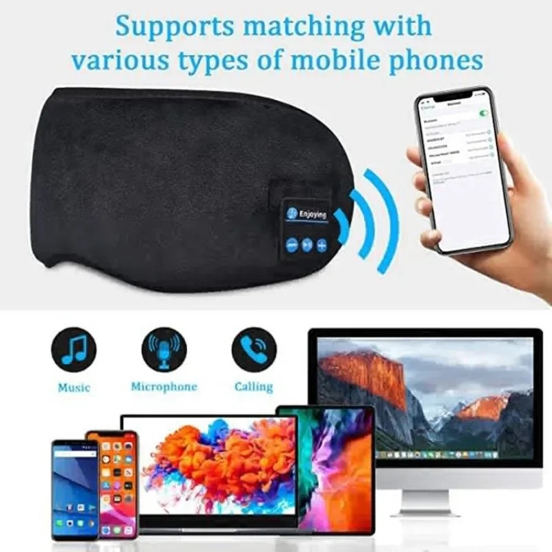 قناع عين ثلاثي الأبعاد مع سماع - مراجعة Bluetooth Headset On Ear وسعره