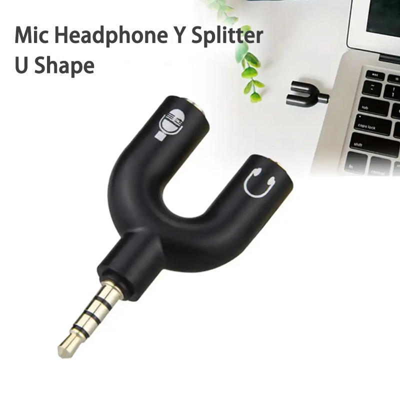 3.5 مللي متر محول ميكروفون مقس - مراجعة Earphone Splitter Jack وسعره
