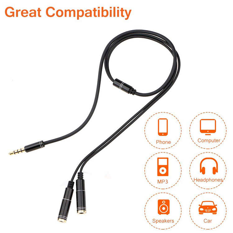 3.5 مللي متر هيئة التصنيع العس - مراجعة Earphone Splitter Jack وسعره